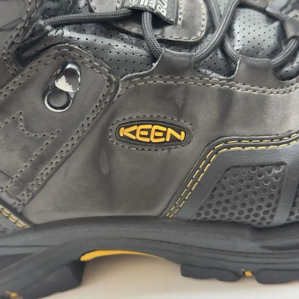 Keen Logandale Utility Waterproof Steel Toe Work Boot Men's 11D Black Lace Up
